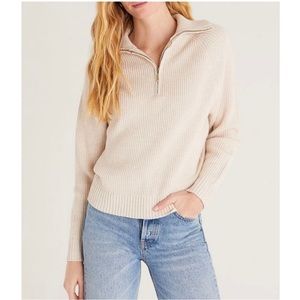 Z Supply Quarter Zip Sweater in Cream